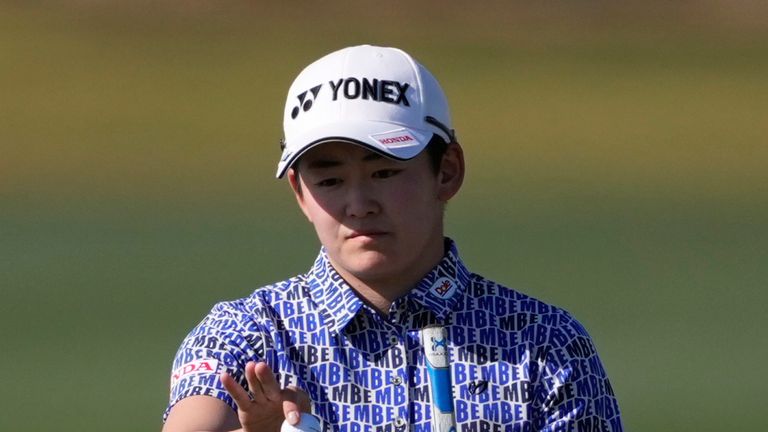 Japan's Akie Iwai is playing at the LA Championship on the LPGA Tour with her twin sister