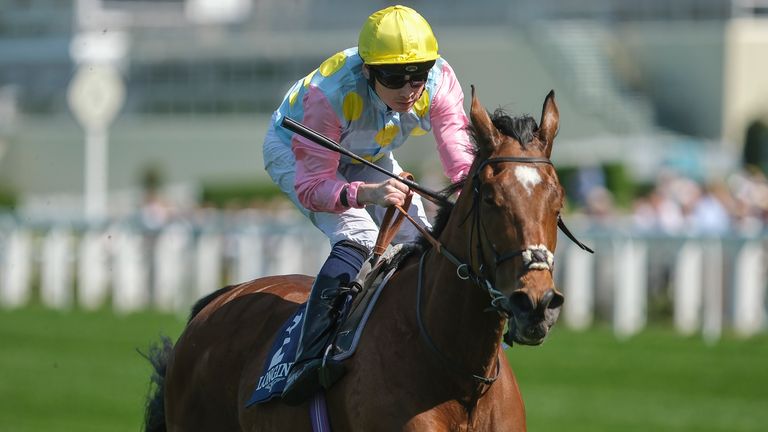 Callum Shepherd riding Yashin win The Longines Sagaro Stakes at Ascot 