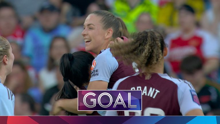 Kirsty Hanson punishes Arsenal with a tremendous hit from outside of the area after the away side give the ball.