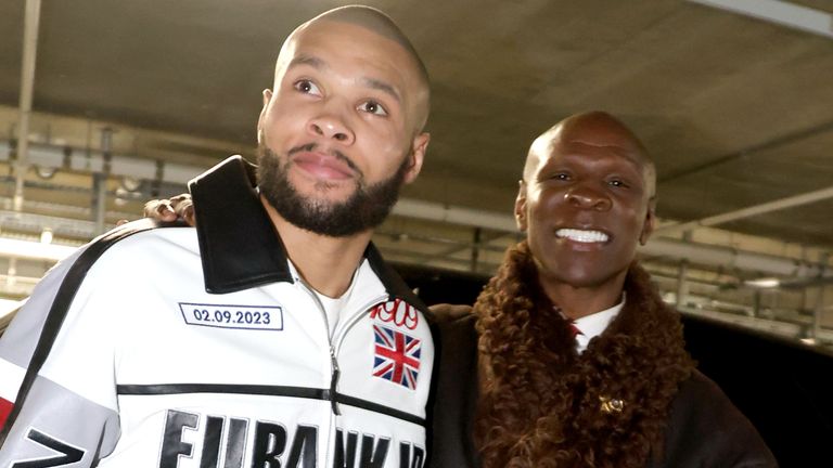 Chris Eubank Jr and Chris Eubank Sr arrive... Lawrence Lustig/Boxxer 