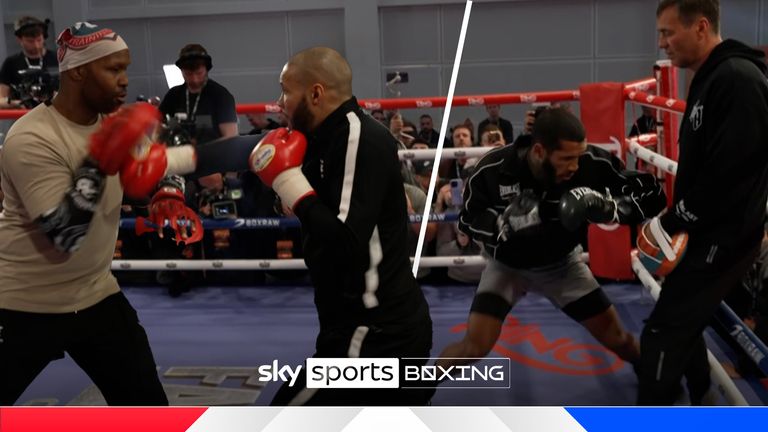 Benn and Eubank Jr show off quick hands on pads ahead of showdown