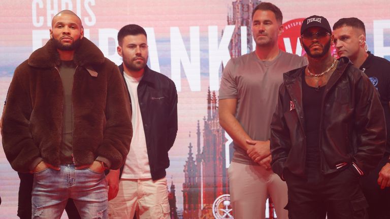 FATAL FURY.CHRIS EUBANK JR V CONOR BENN .THE PELLIGON.PIC LAWRENCE LUSTIG/BOXXER.(PICS FREE FOR EDITORIAL USE ONLY).GRAND ARRIVALS 22/04/2025.CHRIS EUBANK JR V CONOR BENN
