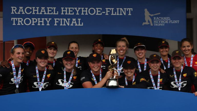 The women's Metro Bank One Day Cup replaces the old 50-over Rachael Heyhoe Flint Trophy which was won in 2024 by Sunrisers