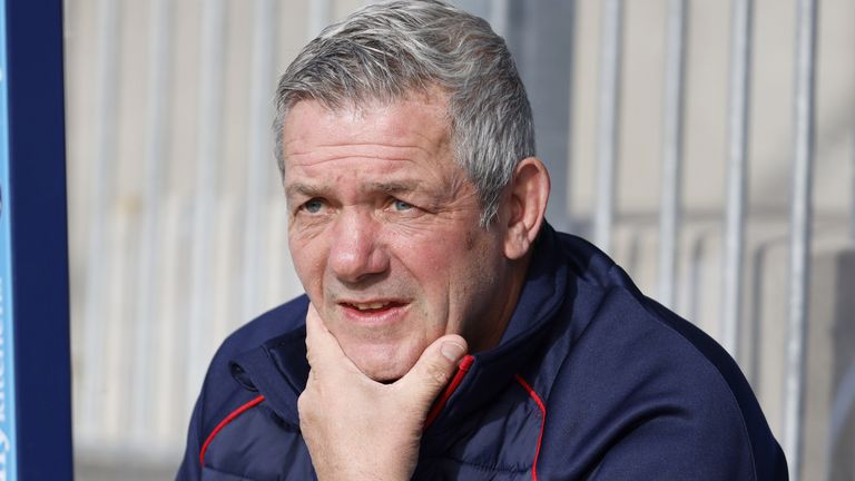 Wakefield Trinity head coach Daryl Powell before the Betfred Super League match at DIY Kitchens Stadium, Wakefield. Picture date: Saturday March 1, 2025.