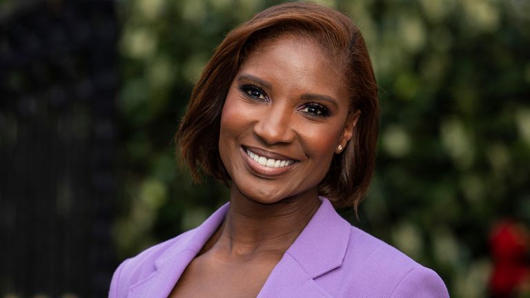 Denise Lewis poses for photographers upon arrival at the premiere of the television series 'Queen Charlotte: A Bridgerton Story' in London Friday, April 21, 2023. (Photo by Vianney Le Caer/Invision/AP)