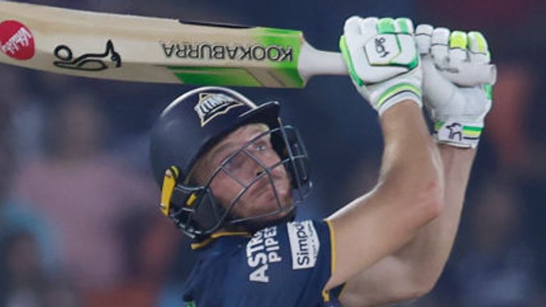 Jos Buttler hit 97 not out to power Gujarat Titans to victory over Delhi Capitals in the Indian Premier League