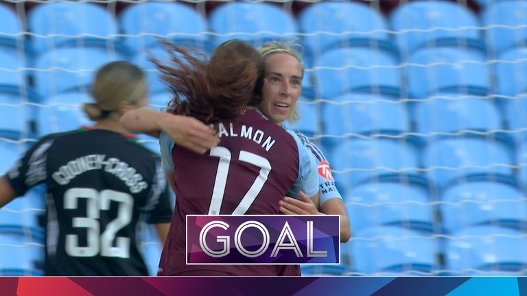 Jordan Nobbs finishes off a devastating counter attack from Aston Villa after Arsenal looked to have a great chance at the other from a corner. 