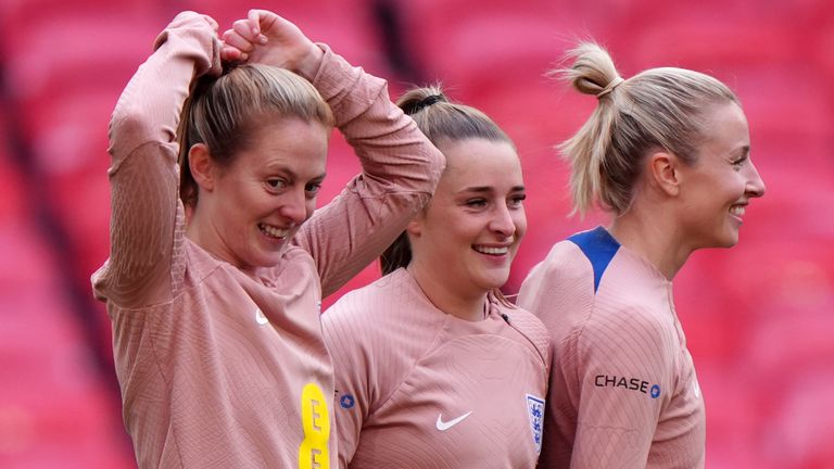 England trio Keira Walsh, Leah Williamson and Ella Toone