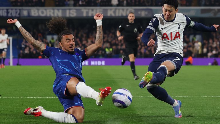 Chelsea's Mali passion block and shoots from Tottenham's Heung-min son