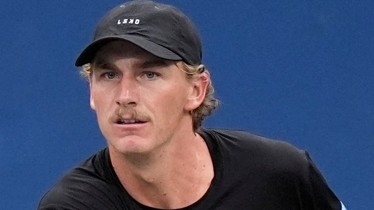FILE - Max Purcell returns a shot to Tommy Paul, of the United States, during a second round match of the U.S. Open tennis championships, Thursday, Aug. 29, 2024, in New York. (AP Photo/Frank Franklin II, File) 