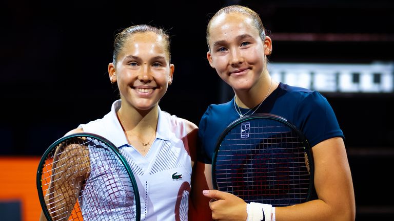 Sisters Erika Andreeva and Mirra Andreeva faced each other at the Porsche Tennis Grand Prix in Stuttgart