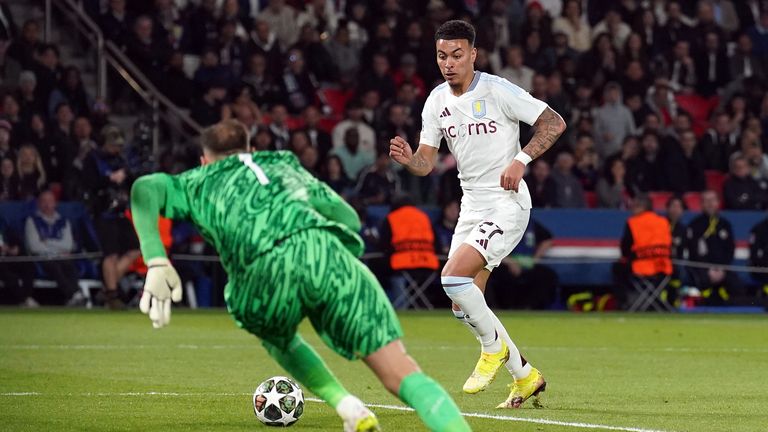 Morgan Rogers put Villa in front after a slick team move