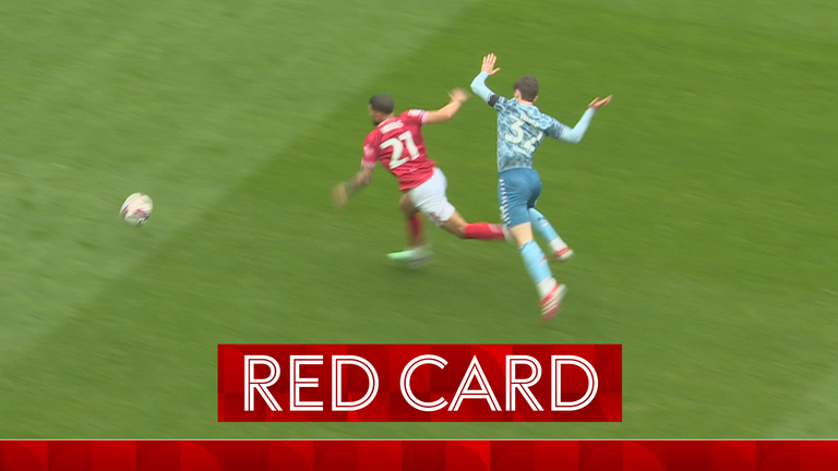Sunderland red card.