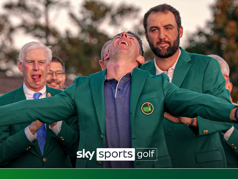 【TaylorMadeGolf】HT インサレーテッドジャケットL グリーン系色 The moment Rory McIlroy was given the Green Jacket at the Masters