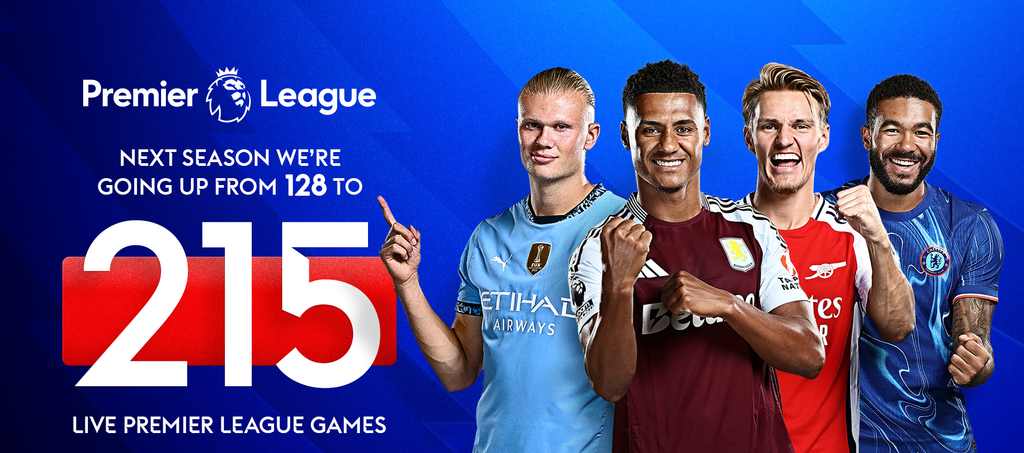 Sky Sports will show at least 215 live Premier League games next season