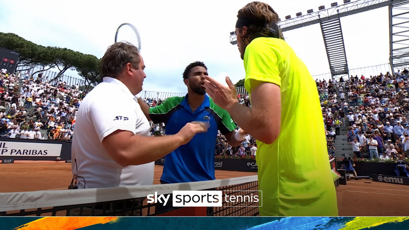 'Not far from being separated!' | Fils and Tsitsipas get into HEATED exchange