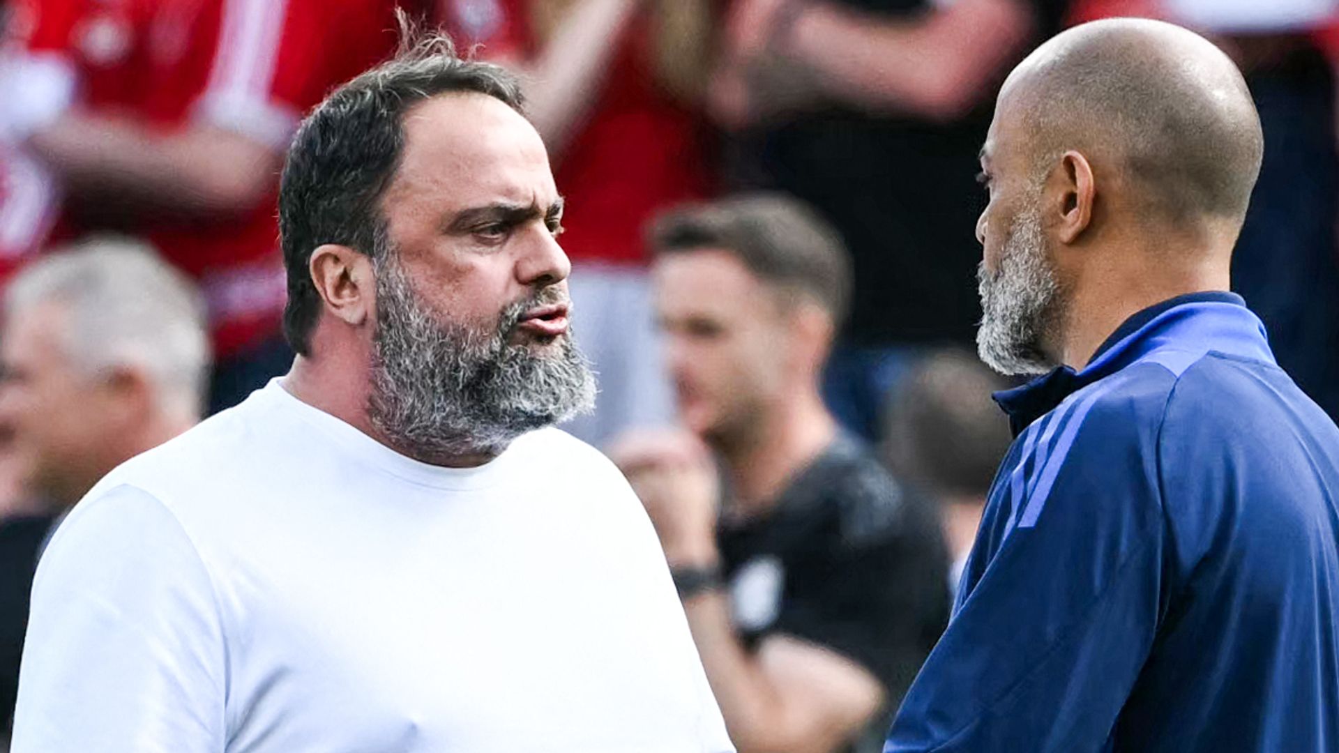 Nuno explains why 'frustrated' Marinakis came on pitch