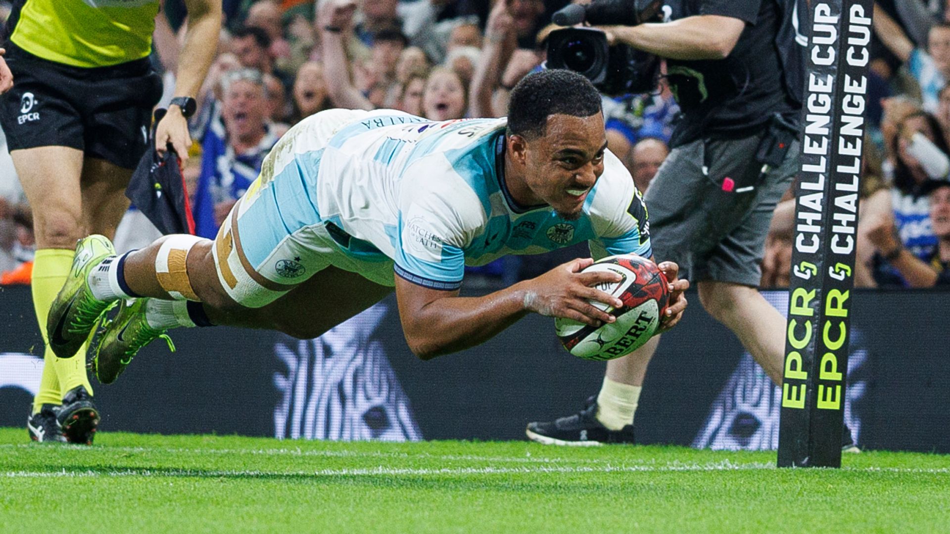 Bath beat Lyon to win Challenge Cup as Underhill avoids red