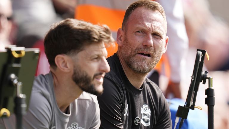 Adam Lallana has been helped Southampton interim manager Simon Rusk as part of the coaching staff