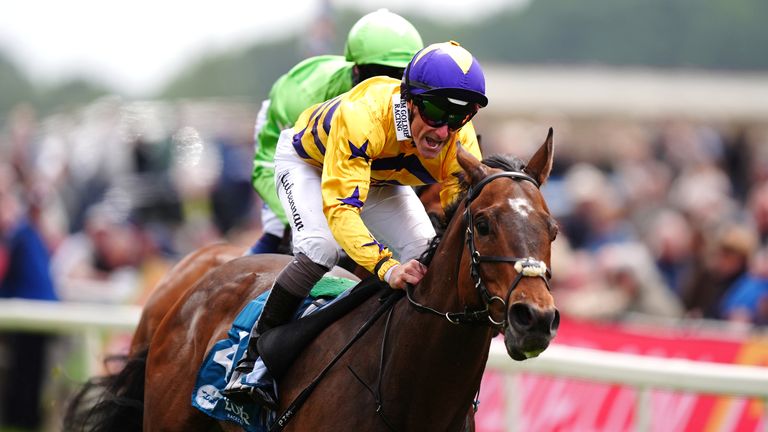 Paul Mulrennan celebrates aboard American Affair
