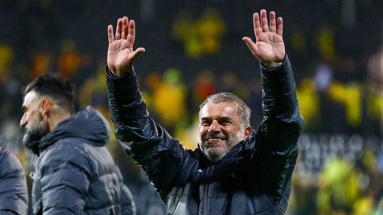 Tottenham boss Ange Postecoglou
