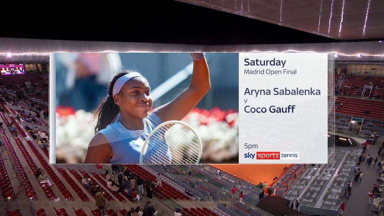 Sabalenka vs Gauff at the Madrid Open