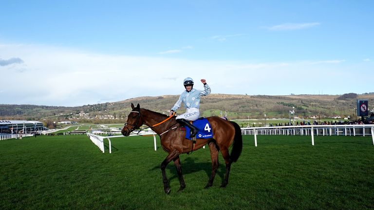 Rachael Blackmore and Honeysuckle after Mares's Hurts Victory in 2023