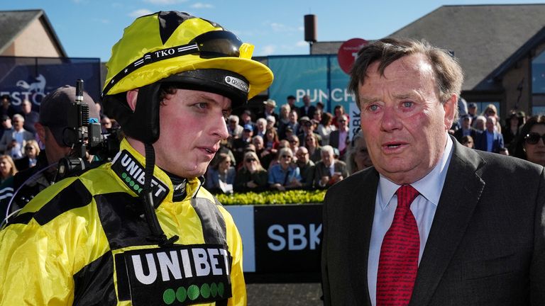 James Bowen and Nicky Henderson