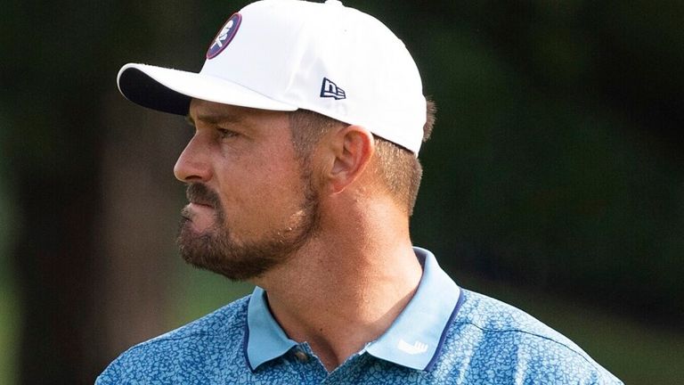 Captain Bryson DeChambeau of Crushers GC is seen during the second round of the 2025 PGA Championship at Quail Hollow Club on Friday, May 16, 2025 in Charlotte, North Carolina. (Photo by Jon Ferrey/LIV Golf via AP) 