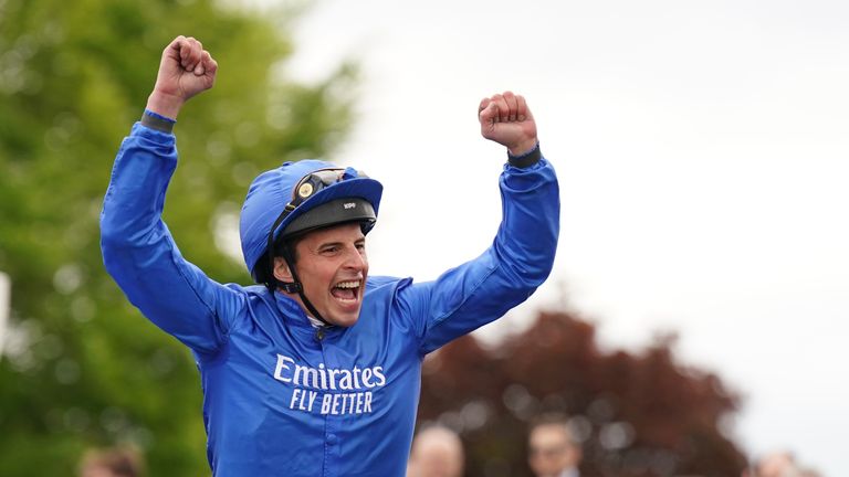 William Buick celebrates 1000 Guineas glory