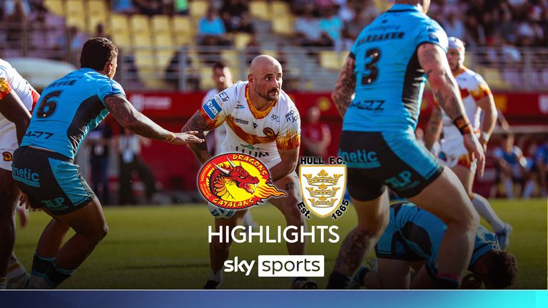 Highlights of the Super League match between the Catalans Dragons and Hull FC. 