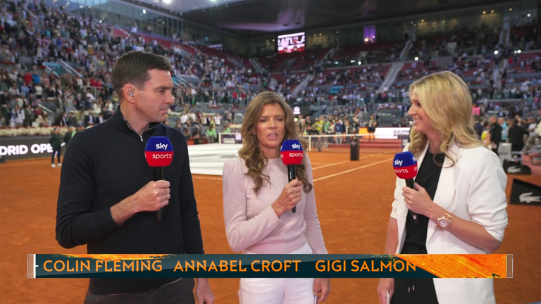 Colin Fleming, Annabel Croft and Gigi Salmon