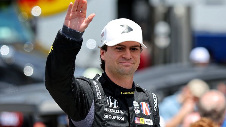 BIRMINGHAM, AL - MAY 04: Colton Herta (#26 Andretti Global Gainbridge Honda) during introductions for the Childrens' of Alabama Indy Grand Pix race on May 4, 2025 at the Barber Motorsports Park in Birmingham, AL. (Photo by David J. Griffin/Icon Sportswire) (Icon Sportswire via AP Images)