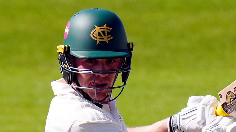 Nottinghamshire's Jack Haynes scored a century as his side romped to a 366 win over Hampshire in the county championship