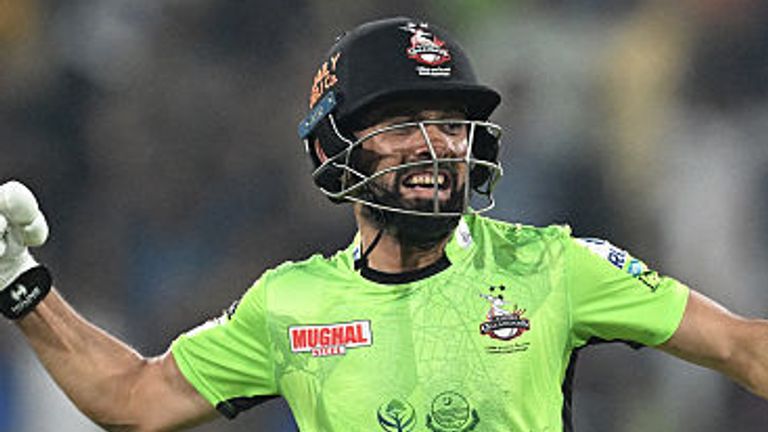 Lahore Qalanders' Sikandar Raza celebrates winning the Pakistan Super League for his side (Getty Images)