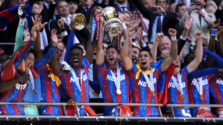 Crystal Palace lift the FA Cup at Wembley