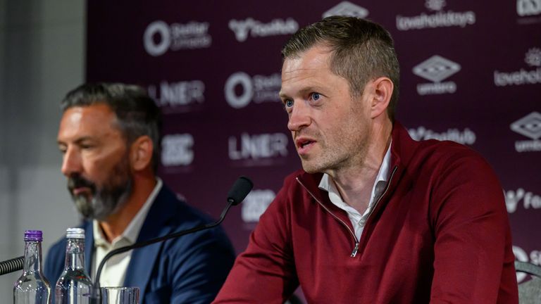 Graeme Jones (R) will work closely with Derek McInnes