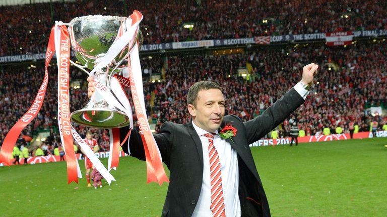 Derek McInnes led Aberdeen to League Cup success in 2013