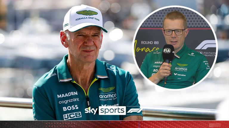Aston Martin team principal Andy Cowell revealed Adrian Newey has already got his notebook out and is making 'scribbles' on his first race appearance with Aston Martin.