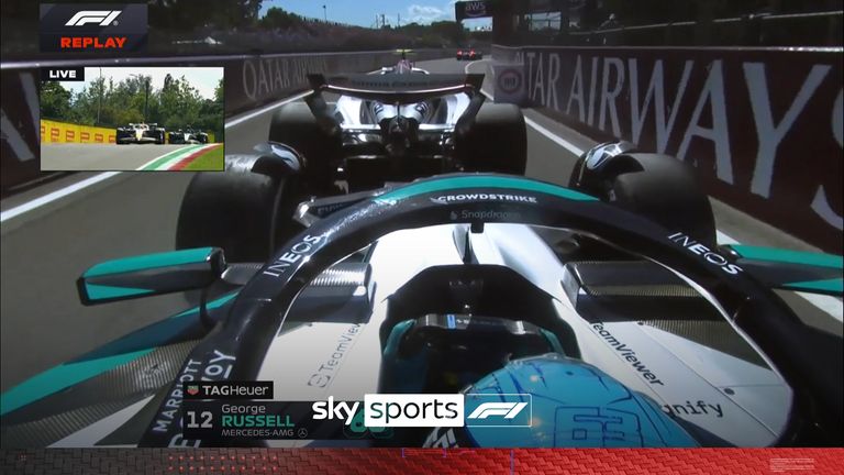 Esteban Ocon's yellow flag caused a flurry of pit stops which saw a few close calls for these drivers.