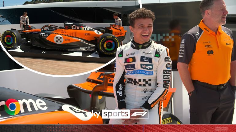 Watch as teammates Lando Norris and Oscar Piastri react to McLaren's 'vintage' Riviera-inspired livery for Monaco.