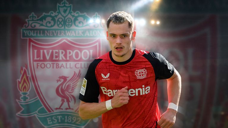 PHOTO MONTAGE: Florian WIRTZ (LEV) is moving to Liverpool FC in the English Premier League. ARCHIVE PHOTO, ? Photo by: Anke Waelischmiller/Sven Simon/picture-alliance/dpa/AP Images