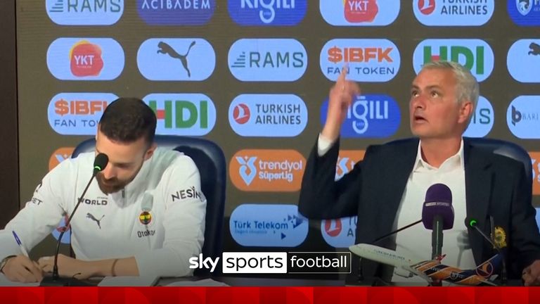 Fenerbahce head coach Jose Mourinho gave a terse response when asked how he determines his team selections.