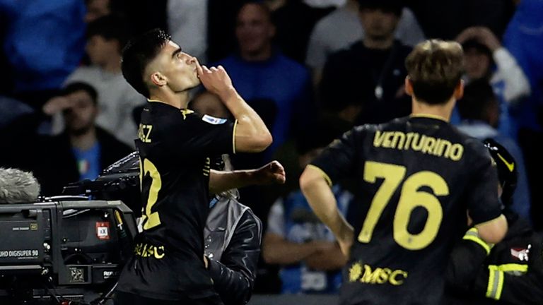Johan Vasquez earned Genoa a 2-2 draw with league leaders Napoli last weekend