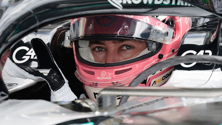 Mercedes driver George Russell 