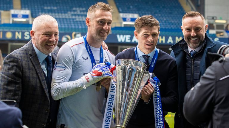 Steven Gerrard led Rangers to the Premiership title in 2021