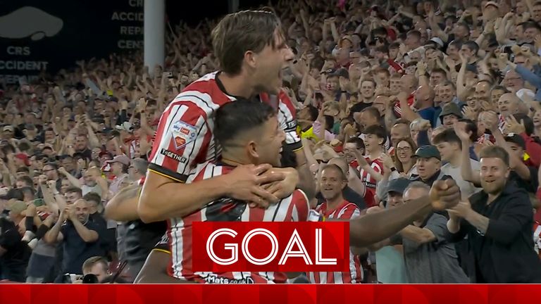 Sheffield United score their second against Bristol City 