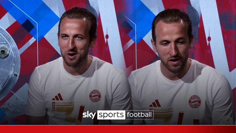 Harry Kane reflects on winning his first career title following Bayern Munich becoming Bundesliga champions.