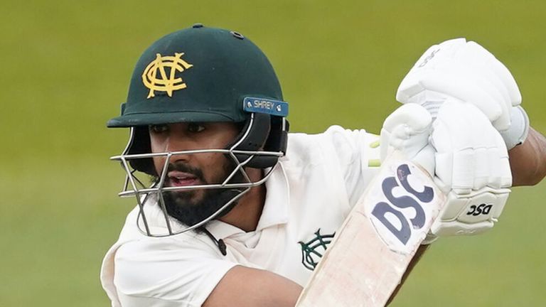 Nottinghamshire's Haseeb Hameed notched an unbeaten double ton against Durham