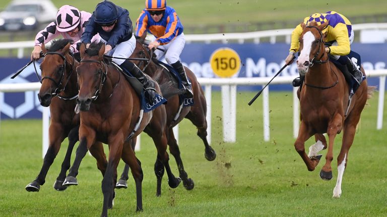 Henri Matisse and Ryan Moore win the Coolmore Irish EBF Futurity Stakes 